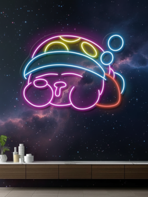 Sleeping Kirby Neon Sign for Girl Gifts Kids Room Decor
