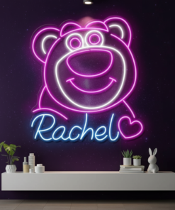 Cute Bear Neon Sign Custom Name Led Neon Sign Gift