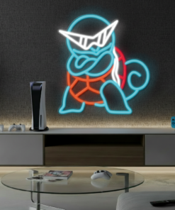 Alternative view of Squirtle Cartoon Neon Sign Gaming Room Decor Sign