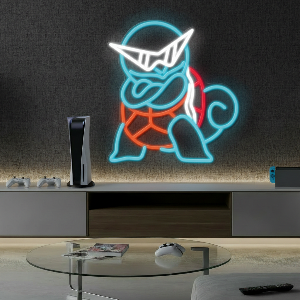 Squirtle Cartoon Neon Sign Gaming Room Decor Sign - Image 2
