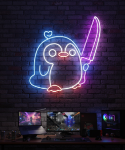Cute Penguin Neon Sign Kids Gift Neon Sign