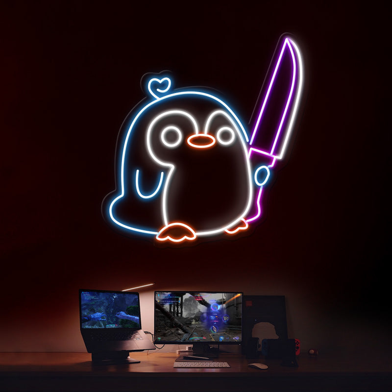 Cute Penguin Neon Sign Kids Gift Neon Sign - Image 6