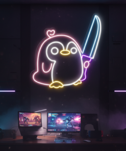Alternative view of Cute Penguin Neon Sign Kids Gift Neon Sign