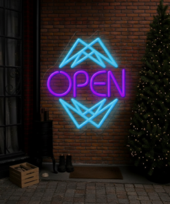 Alternative view of Open Neon Sign Shop Business Decor Sign