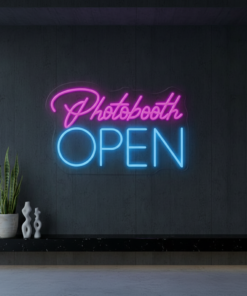 Photo Booth Studio Open Led Neon Sign
