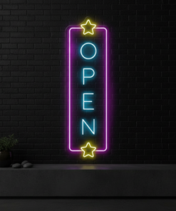 Vertical Open Led Neon Sign Business Shop Decor Sign