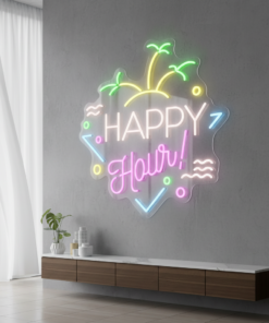 Custom Happy Hour Led Neon Sign Home Decor Sign
