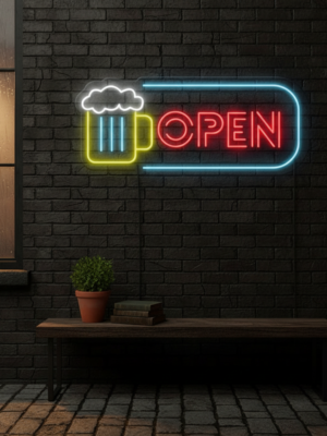 Bar Open Led Neon Sign Shop Decor Sign