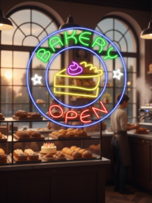 Bakery Shop Open Led Neon Sign