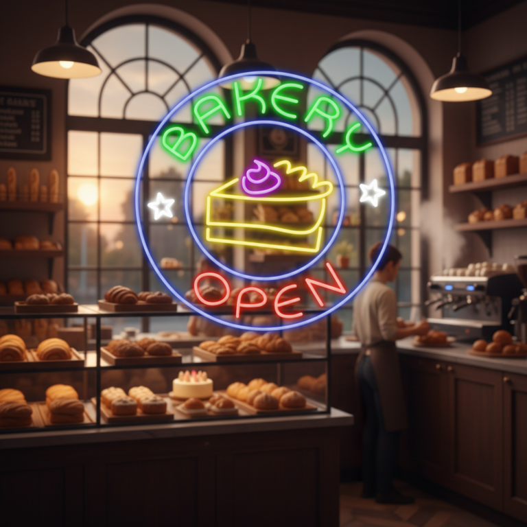 Bakery Shop Open Led Neon Sign