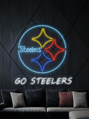 Go Steelers Neon Sign Light Man Cave Bar Pub Beer