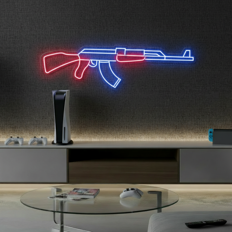 AK47 Gun Led Neon Signs CSGO Game Room AK47 Wall Decor