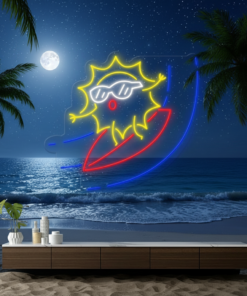 Cartoon Sun Led Neon Sign Room Decor Sign