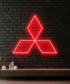 Mitsubishi Logo Led Neon Sign Garage Room Decor Sign