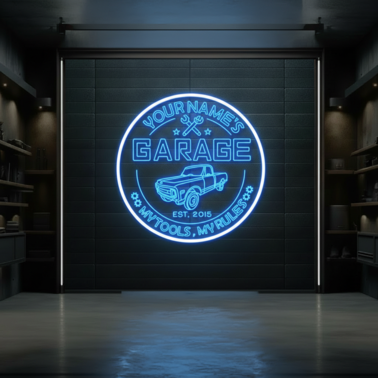 Custom Garage Led Neon Sign Man Cave Gift