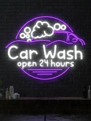 Car Wash Shop Open  Led Neon Sign