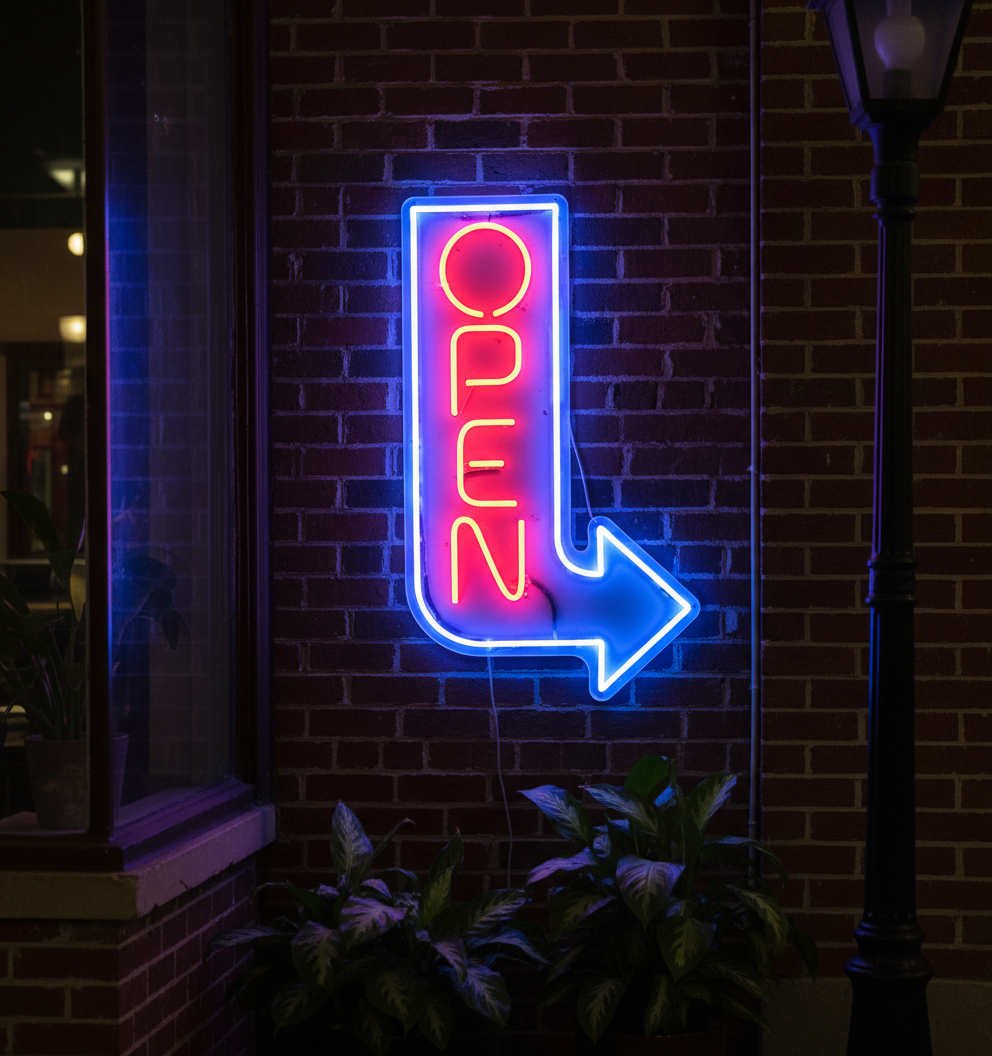 Open Arrow Neon Sign Led Business Open Sign - Image 4