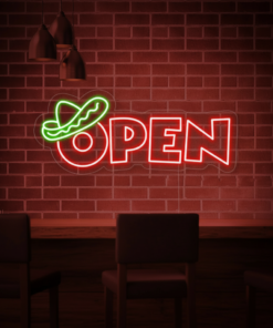 Mexican Food Shop Open Led Neon Sign