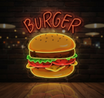 Burger Led Neon Sign Shop Decor Led Neon Sign