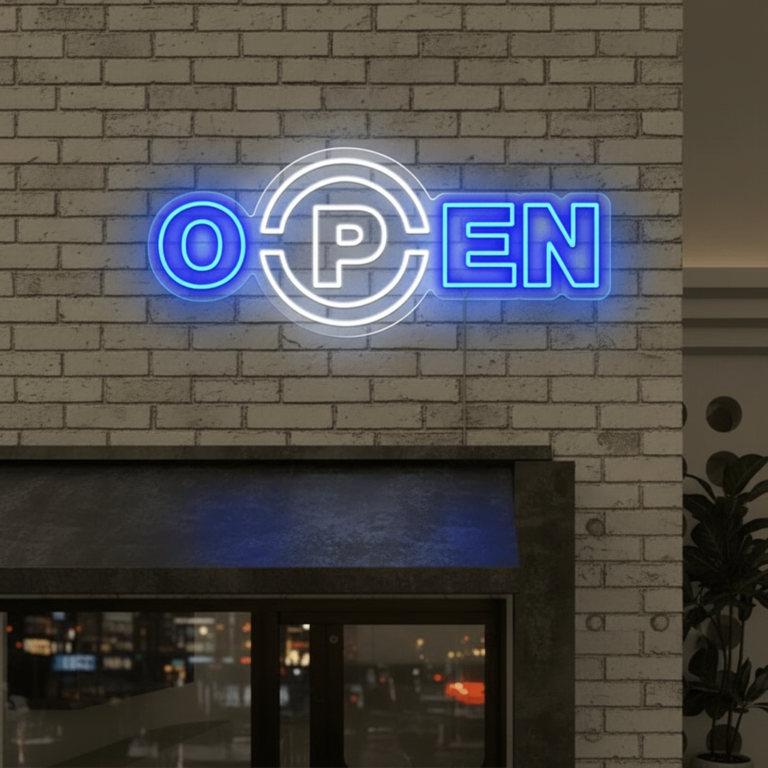 Acrylic Led Open Neon Sign Shop Decor Sign