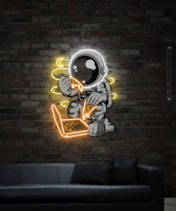 Alternative view of Astronaut Neon Sign Pizza Neon Sign UV Printing Acrylic Neon Sign