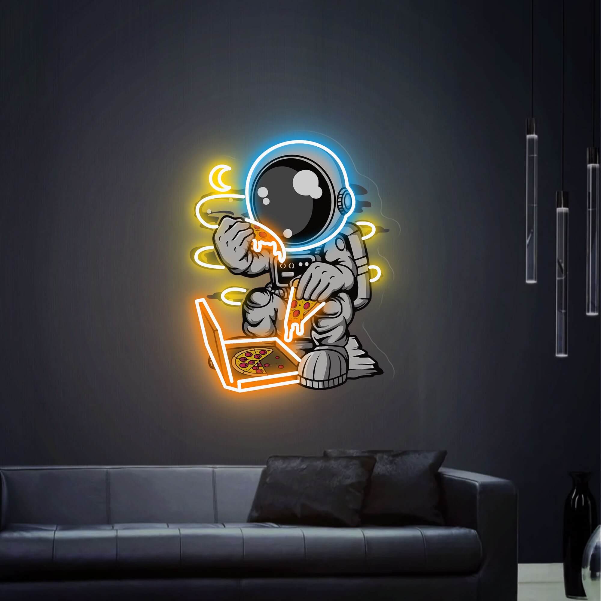 Astronaut Neon Sign Pizza Neon Sign UV Printing Acrylic Neon Sign - Image 7
