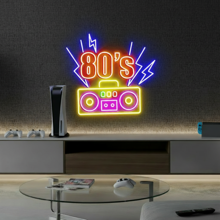 Back To The 80s Neon Light  Retro Party Decor Neon Sign
