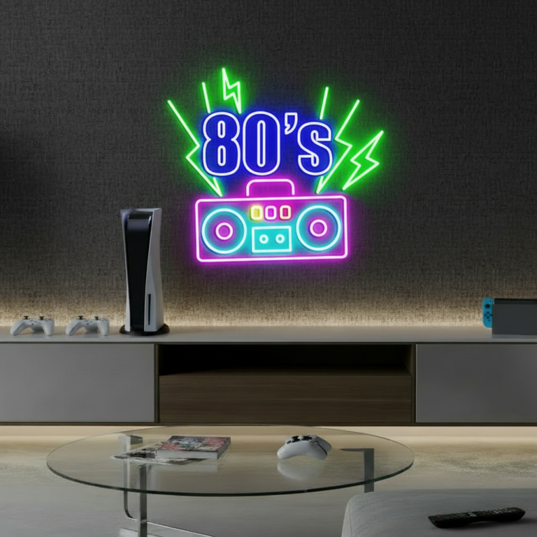 Back To The 80s Neon Light  Retro Party Decor Neon Sign