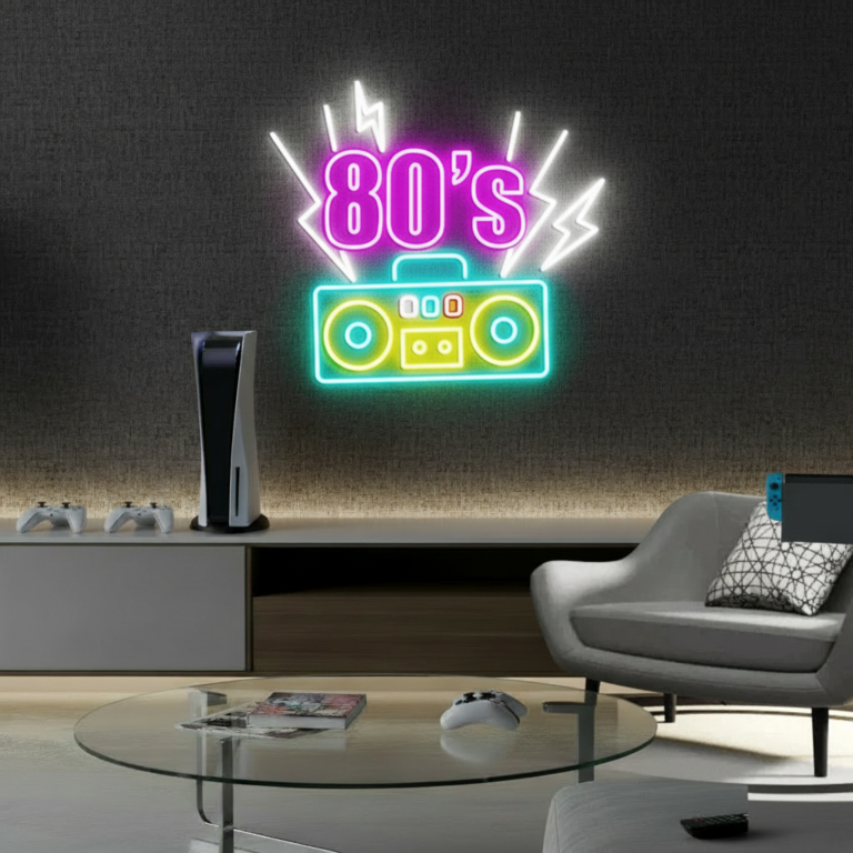 Back To The 80s Neon Light  Retro Party Decor Neon Sign