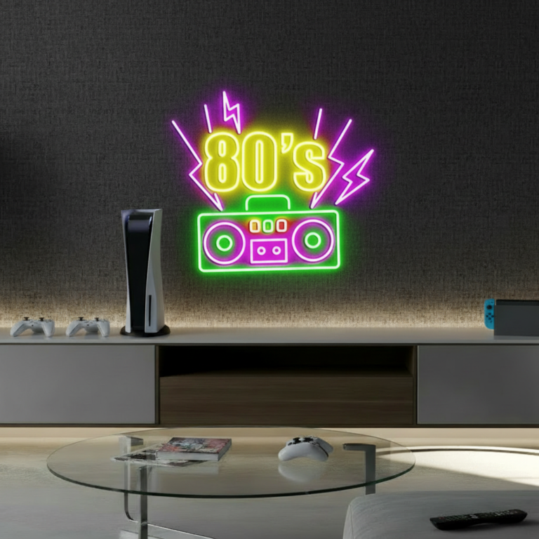 Back To The 80s Neon Light  Retro Party Decor Neon Sign