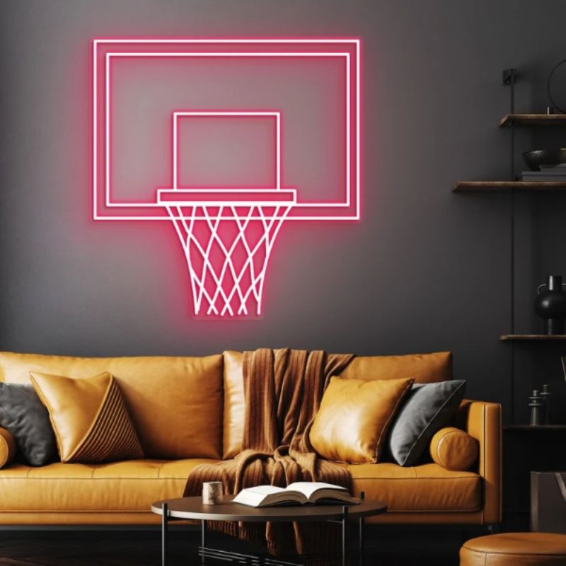 Basketball Hoop LED Neon Light Game Room Decor Sign - Image 16