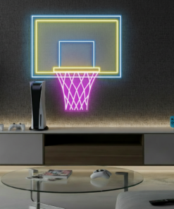 Alternative view of Basketball Hoop LED Neon Light Game Room Decor Sign