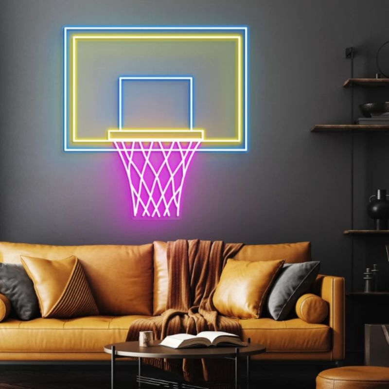 Basketball Hoop LED Neon Light Game Room Decor Sign - Image 10