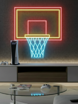 Basketball Hoop LED Neon Light Game Room Decor Sign