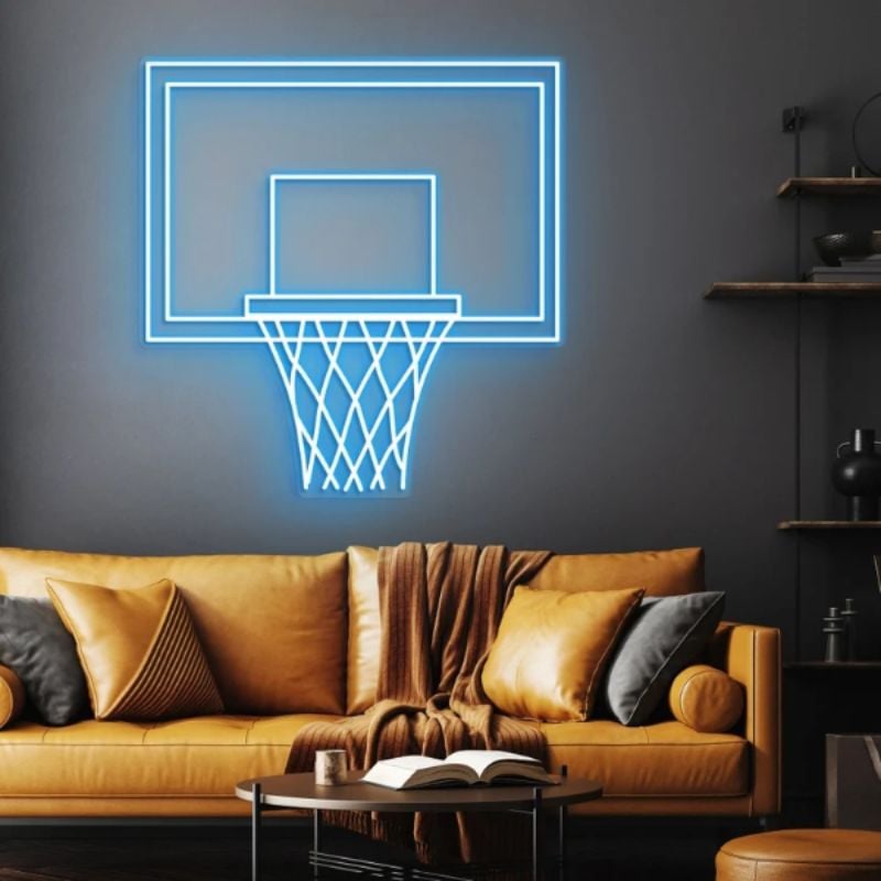 Basketball Hoop LED Neon Light Game Room Decor Sign - Image 12