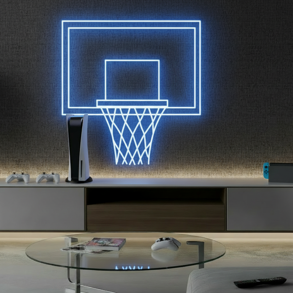 Basketball Hoop LED Neon Light Game Room Decor Sign - Image 7