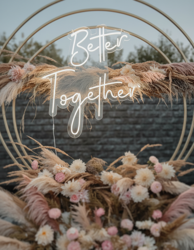 Better Together Neon Sign for Party Decor