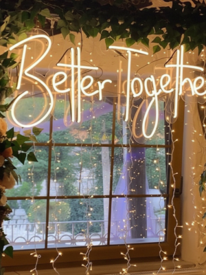 Better Together Neon Sign for Party Decor