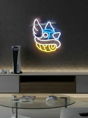 BlueShellLedNeonSignGamingRoomDecorSigns