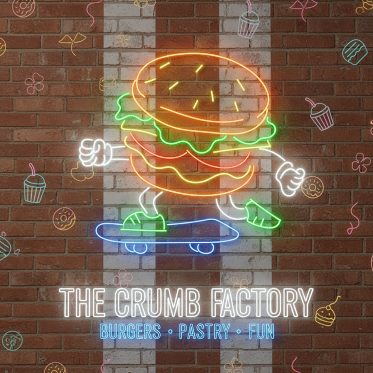 Burger Skateboarding Neon Sign Led Neon Sign