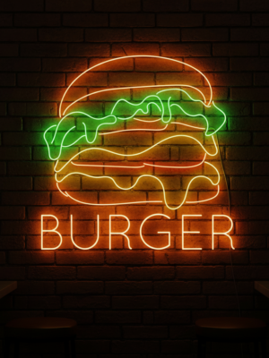 BurgersRestaurantNeonSignShopWallDecorArtSignledneonsign-1