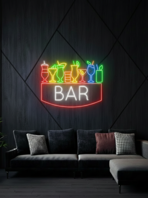 Cocktail Bar Neon Sign Bar Logo LED Light