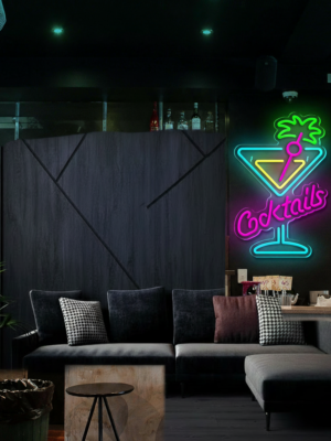 Cocktail Neon Sign for Party&Bar Decor