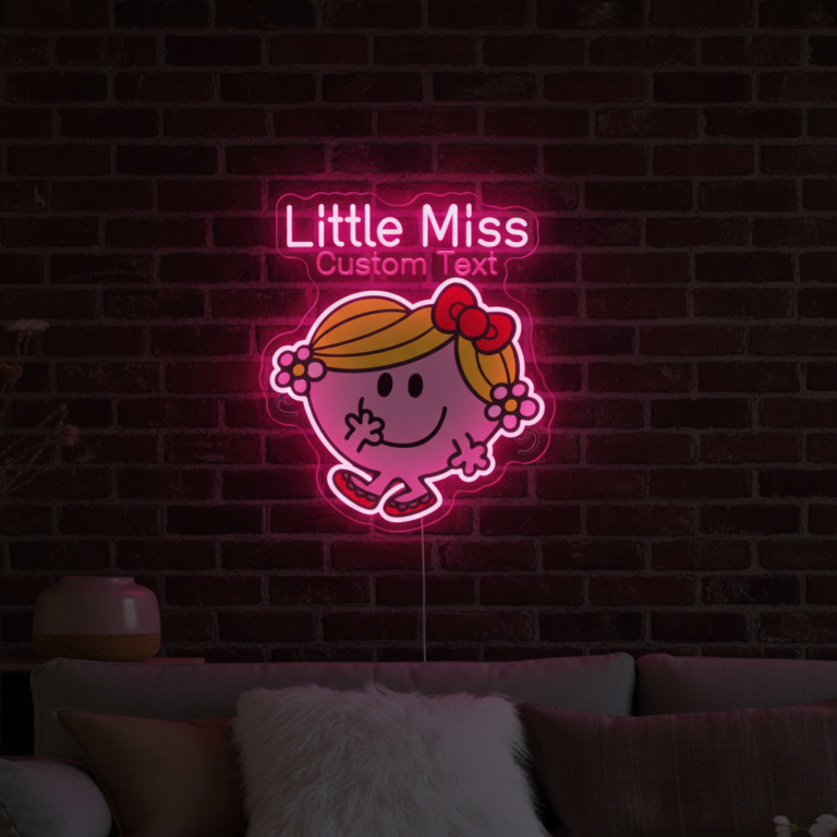 Custom Little Miss Neon Sign  Cartoon Neon Sign Kids Room Decor