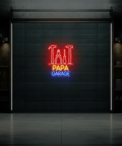 Alternative view of Custom Name Garage Neon Garage Light Sign