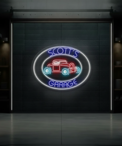 Custom Garage Led Neon Sign Unique Gift for Men