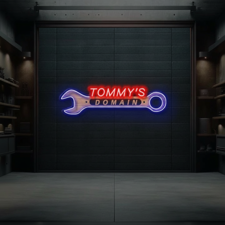 Custom Neon Sign Garage Gift for Men