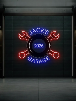 Garage Neon Sign for Men Garage Decor Sign Light