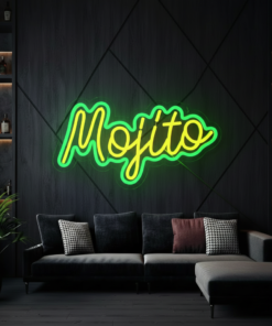 Alternative view of Green Mojito Neon Sign Led Light Up Wall Art