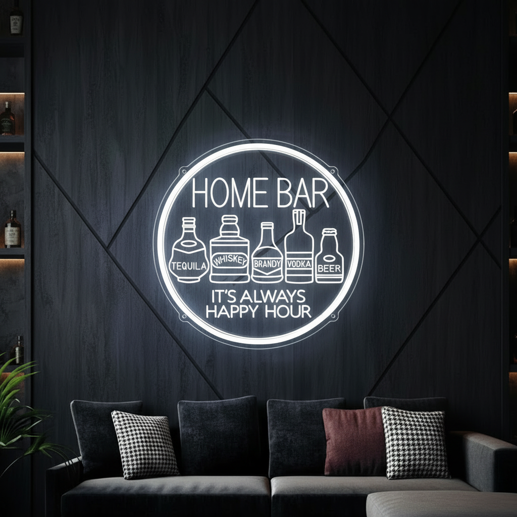 Neon Bar Sign Pub Beer Wine Wall Art Decor Sign - Image 5